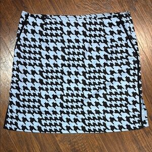 Golftini Stylish Black and Blue Houndstooth‎ Skirt